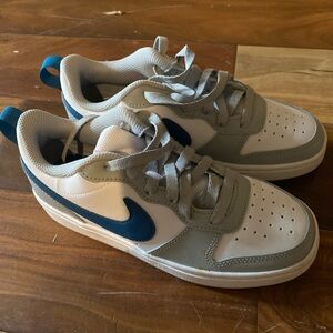 Nike Kids' Sneakers - White, Blue, and Gray